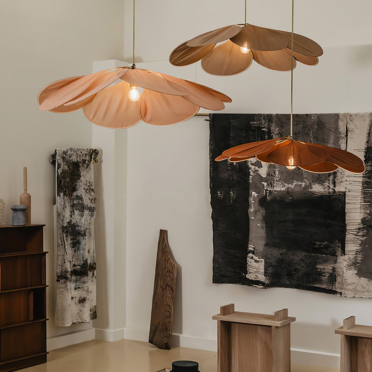 Dax wisząca lampa z płótna inspirowana naturą