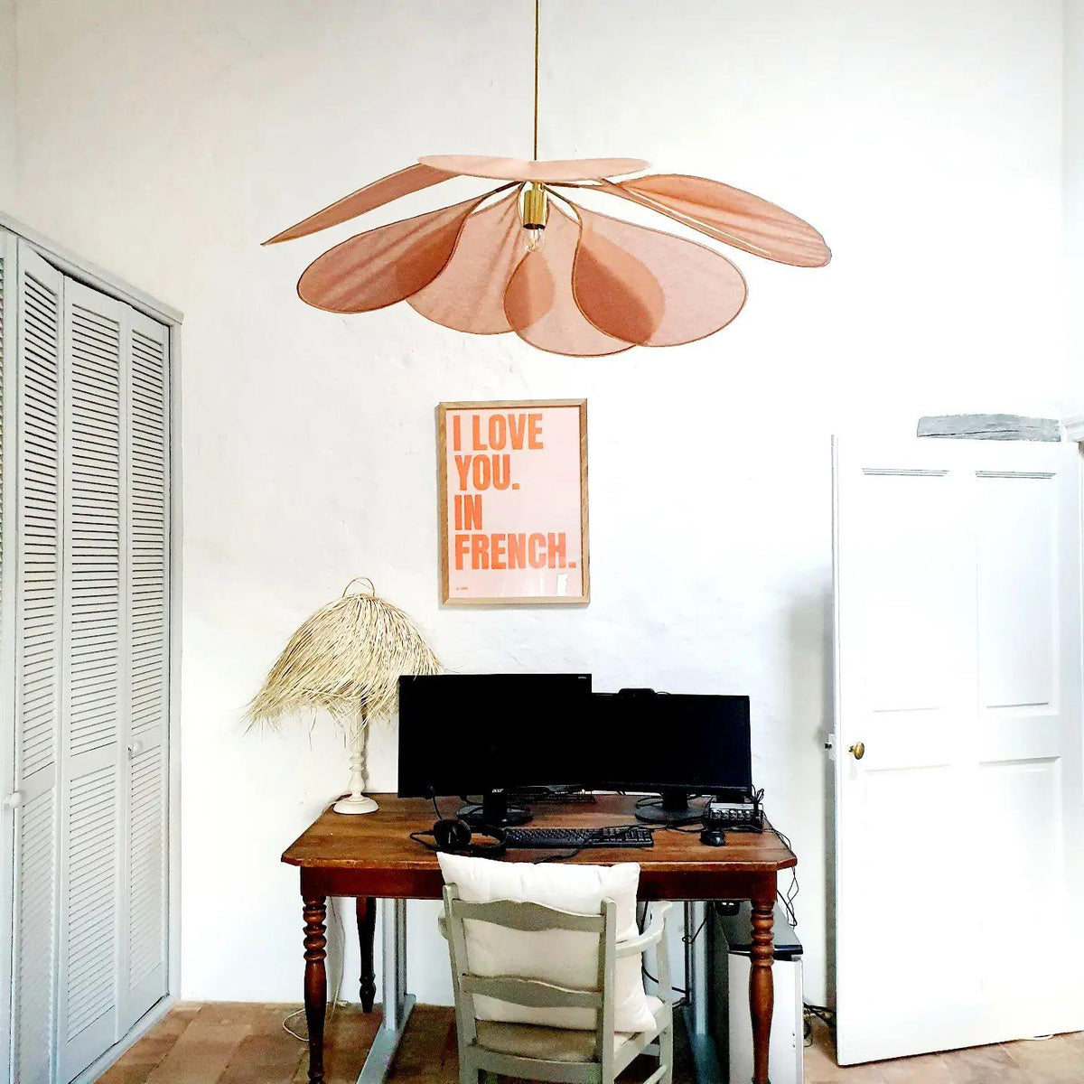 Dax wisząca lampa z płótna inspirowana naturą