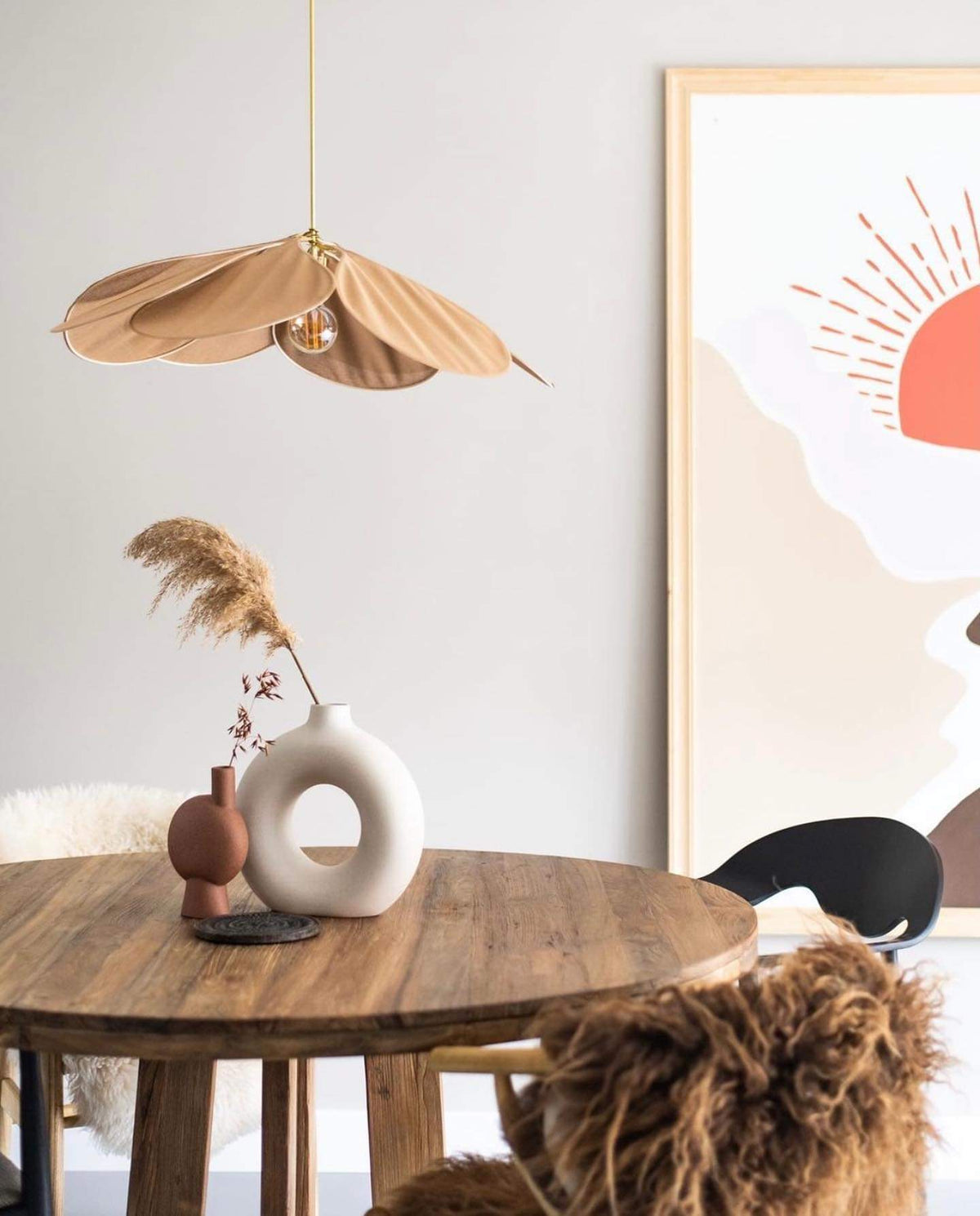 Dax wisząca lampa z płótna inspirowana naturą