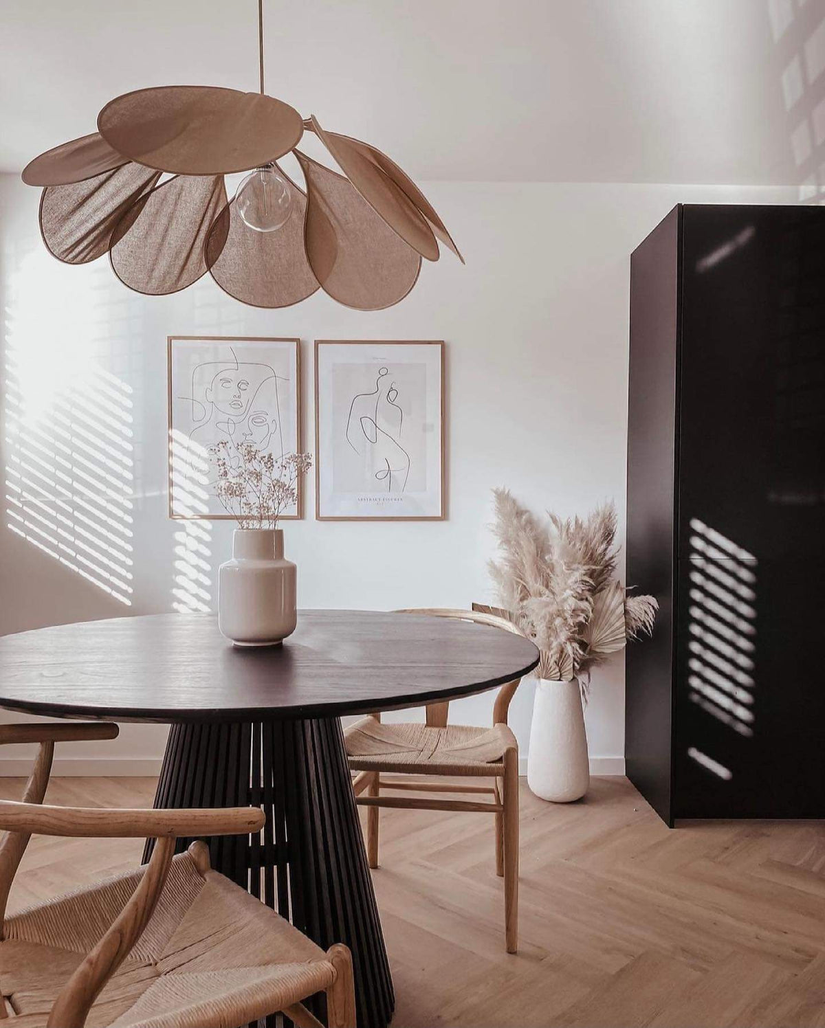 Dax wisząca lampa z płótna inspirowana naturą