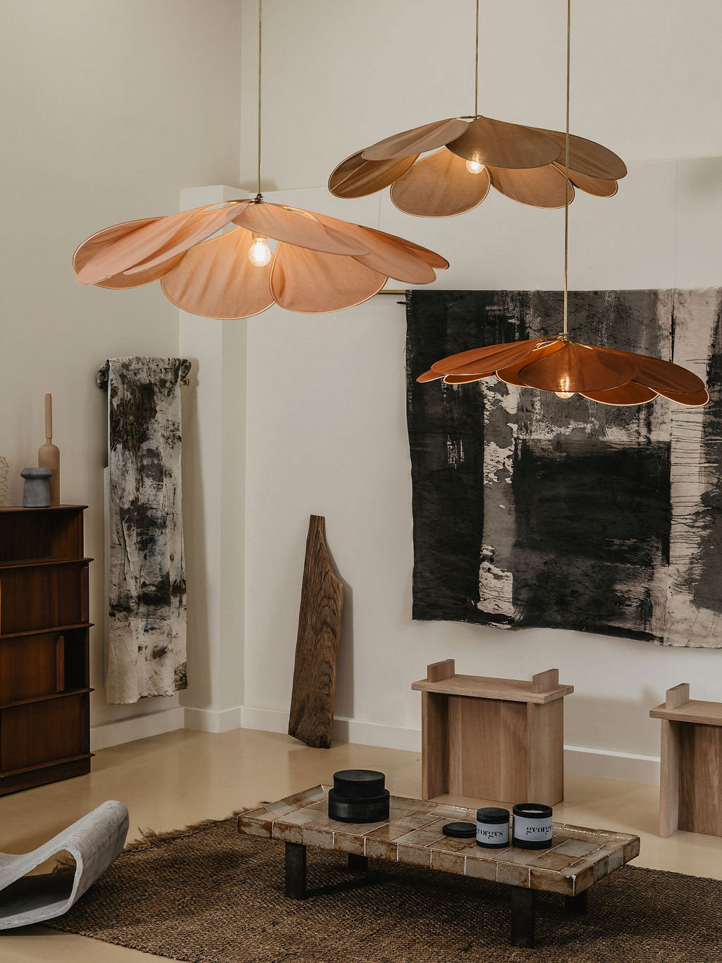 Dax wisząca lampa z płótna inspirowana naturą