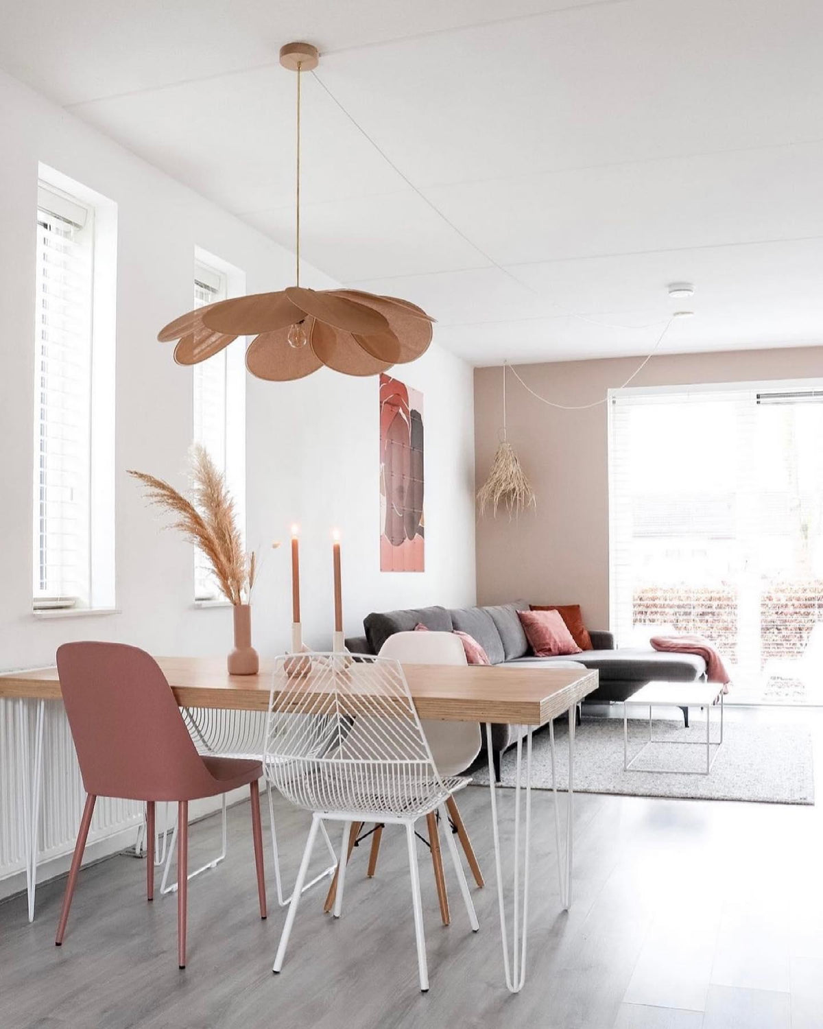 Dax wisząca lampa z płótna inspirowana naturą