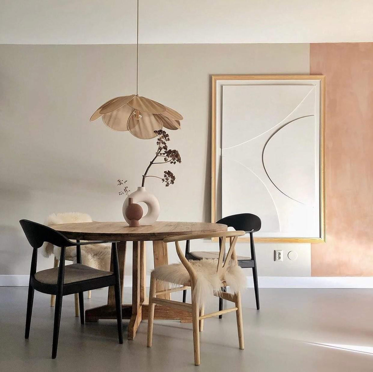 Dax wisząca lampa z płótna inspirowana naturą