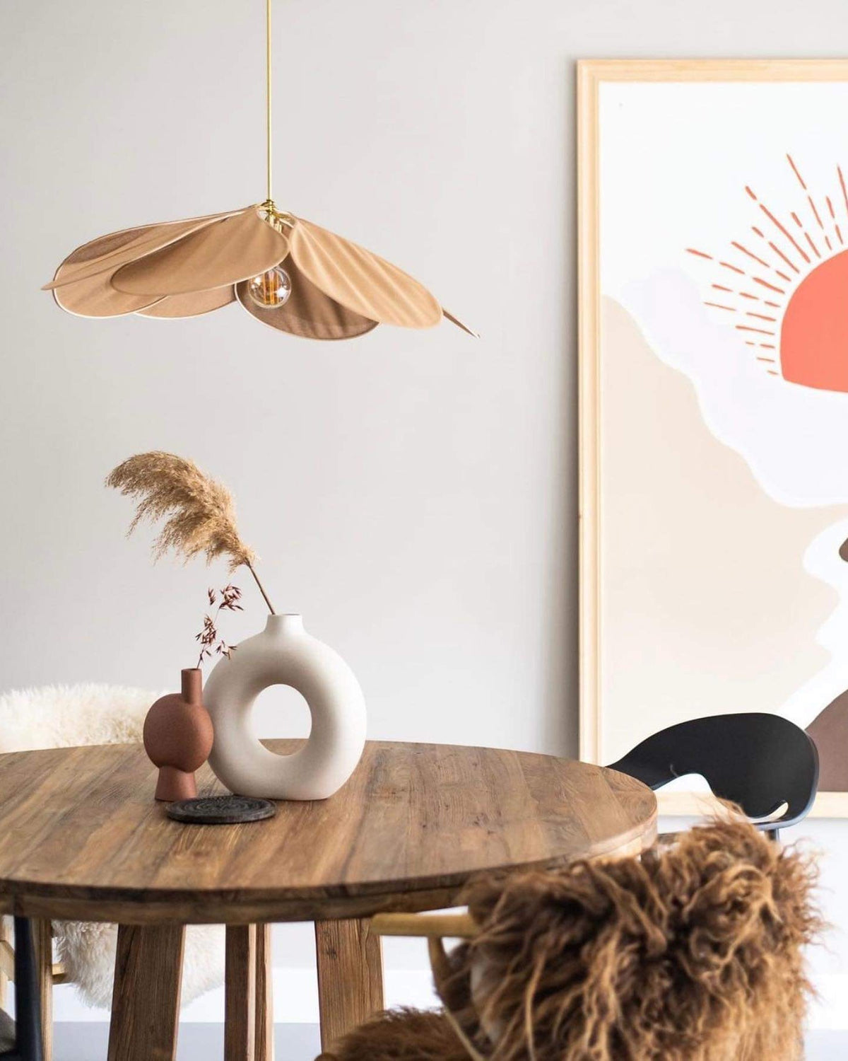 Dax wisząca lampa z płótna inspirowana naturą