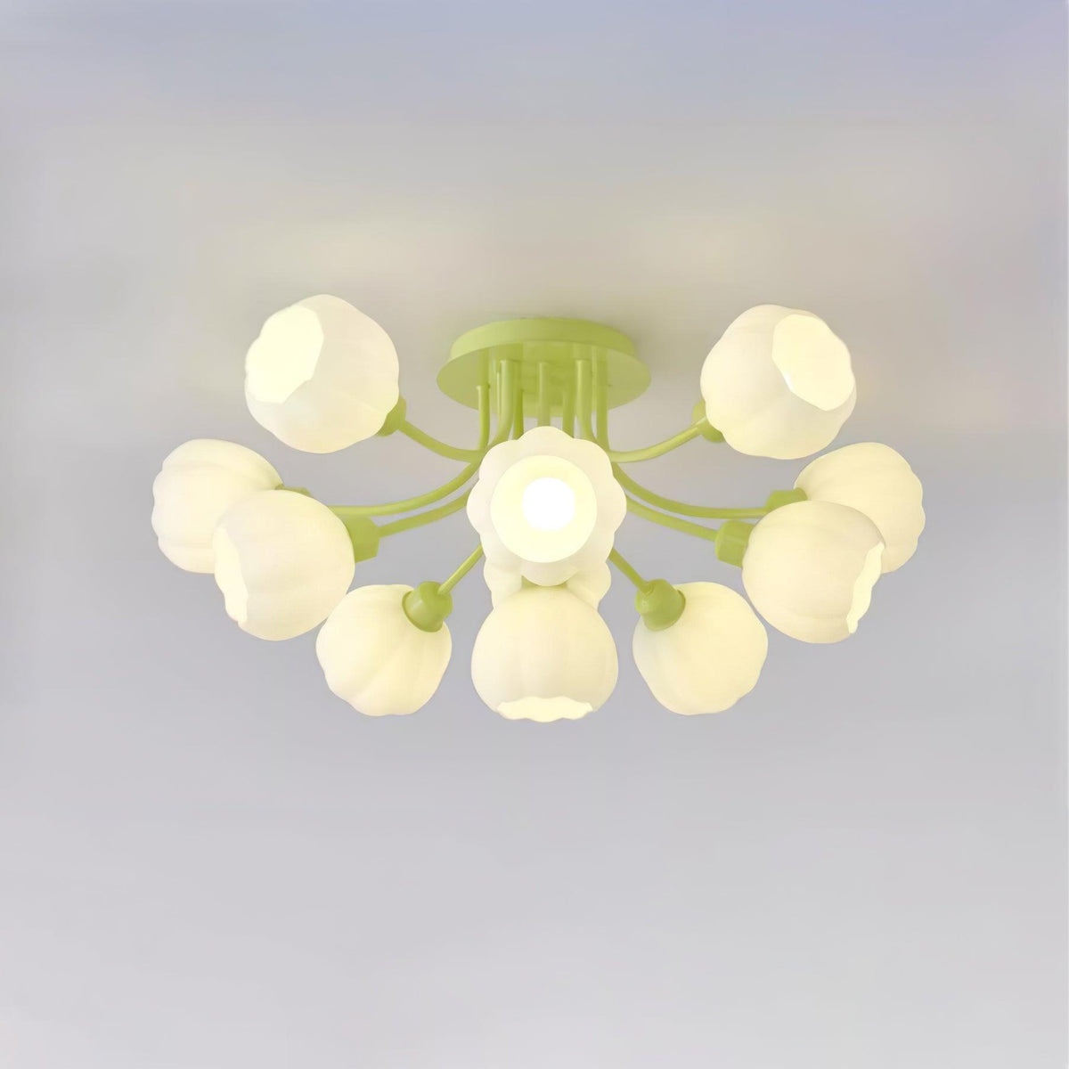 Zenorarae Elegance Matcha żyrandol sufitowy ze szkła