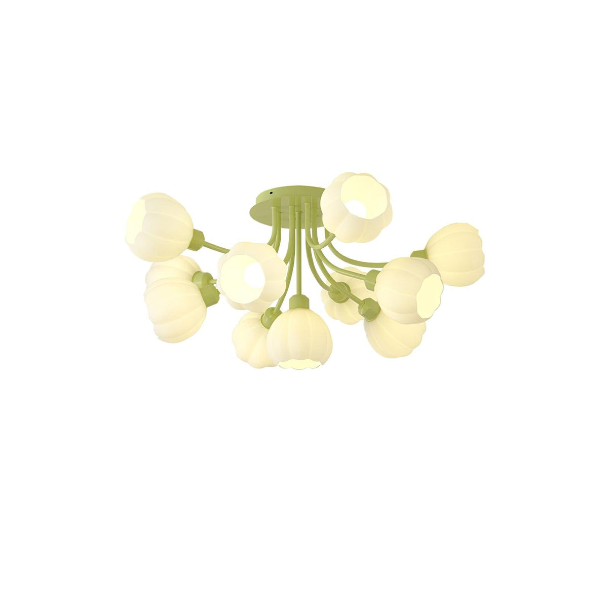 Zenorarae Elegance Matcha żyrandol sufitowy ze szkła