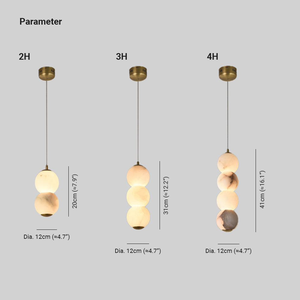 Ritta żyrandol Alabaster 2 /3/4