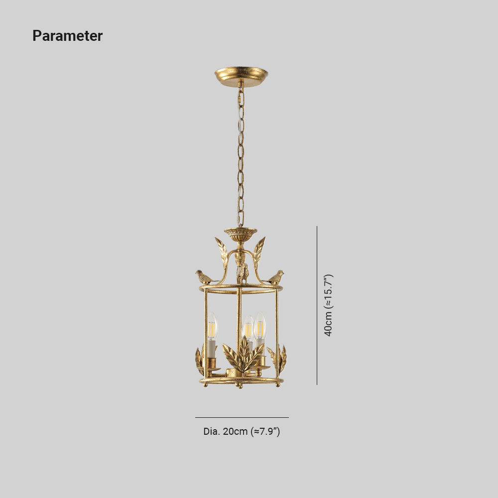 Lampa wisząca w kształcie latarni Sova w stylu barokowym