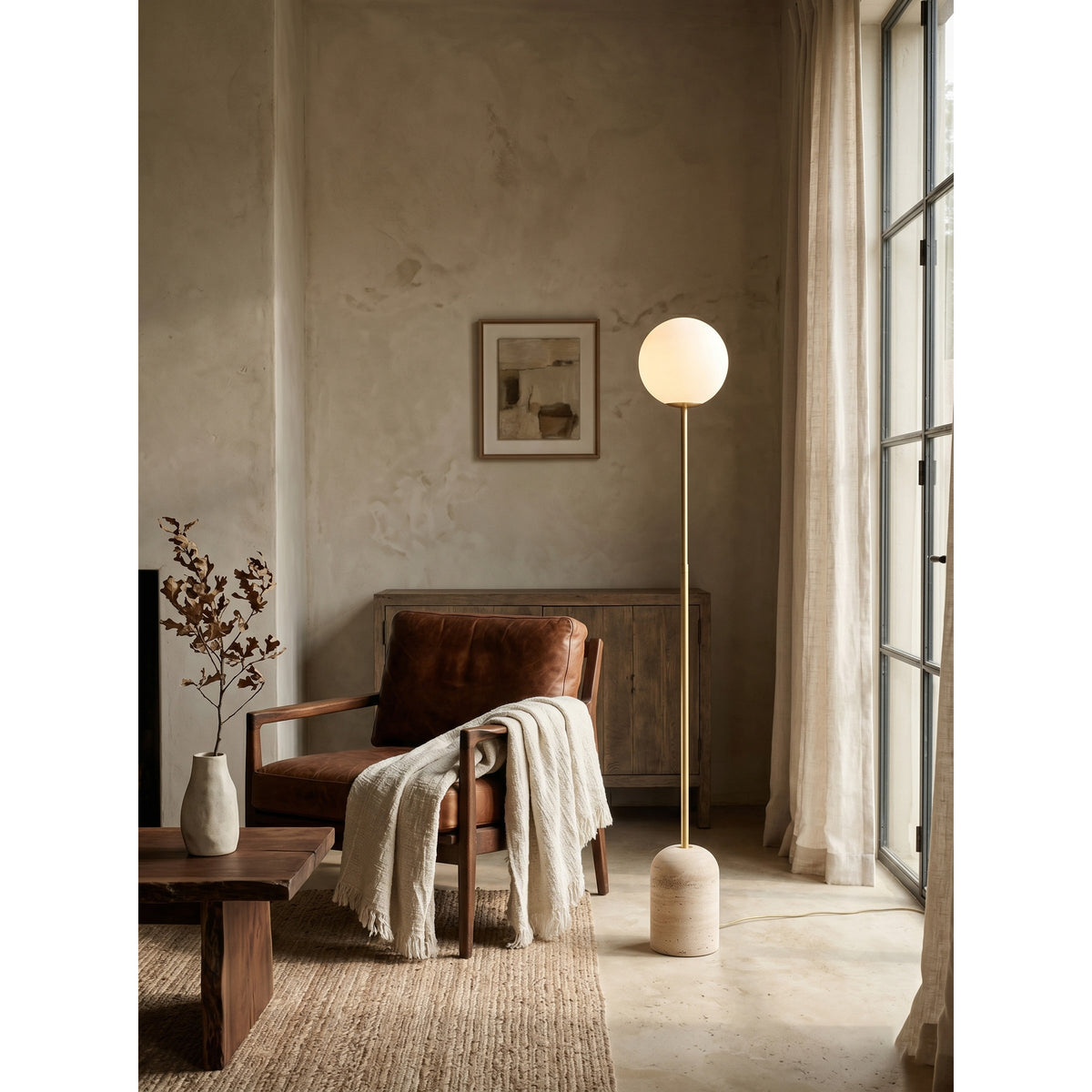 Valoia Travertine lampa stojąca
