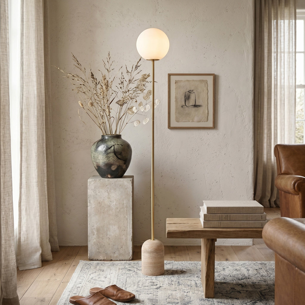 Valoia Travertine lampa stojąca