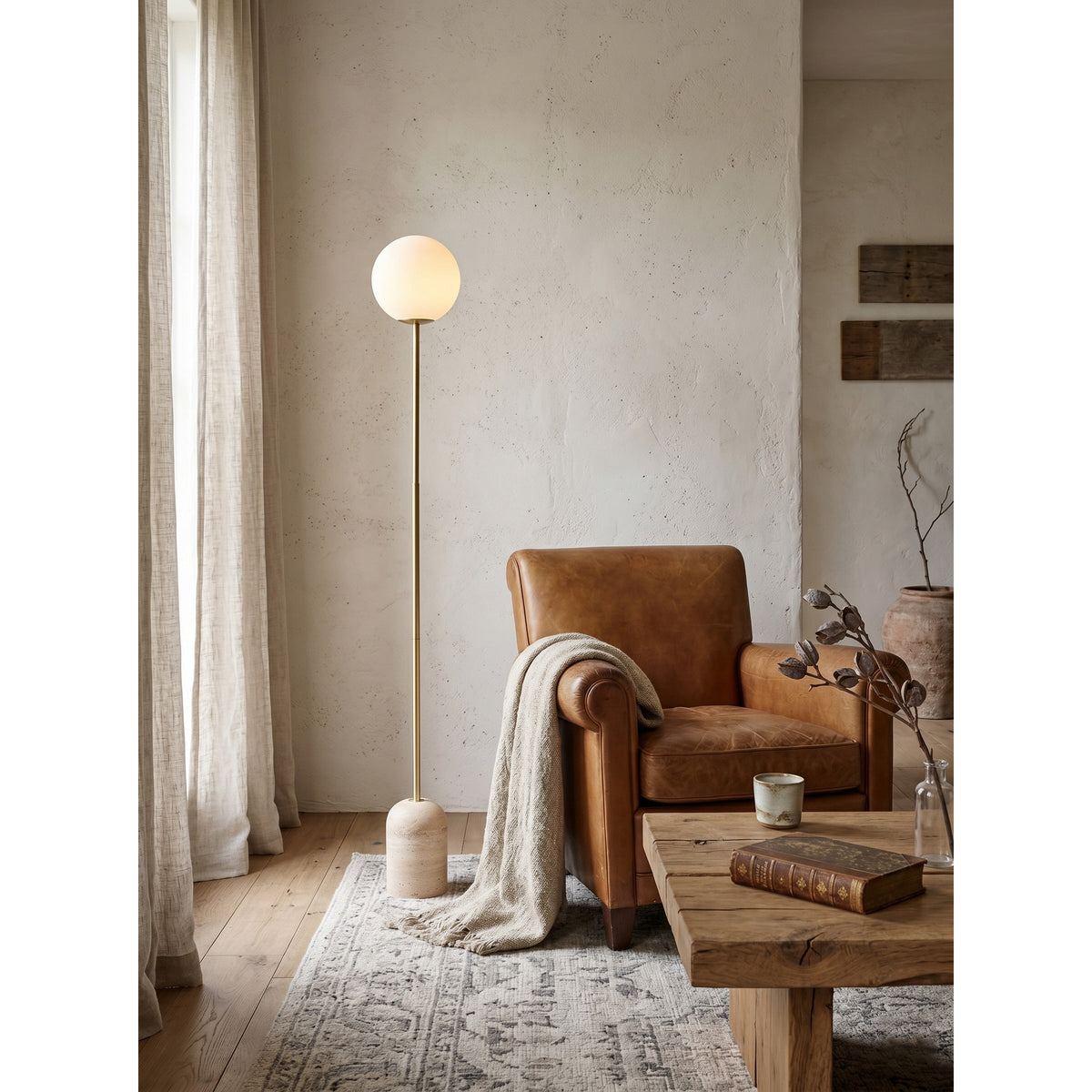 Valoia Travertine lampa stojąca