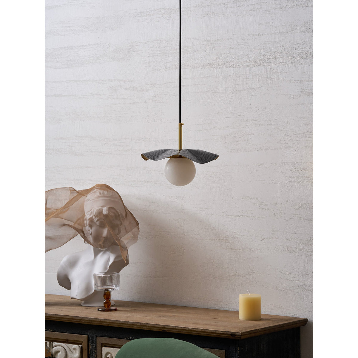 Orviano wisząca lampa z alabastrem