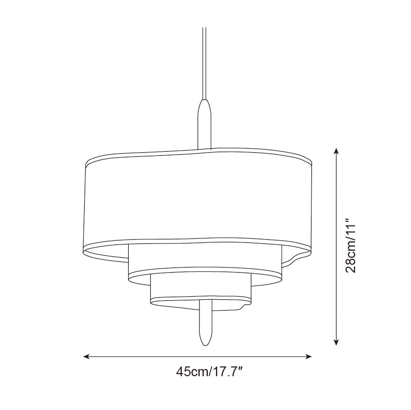 Greta zielona lampa wisząca z płótna