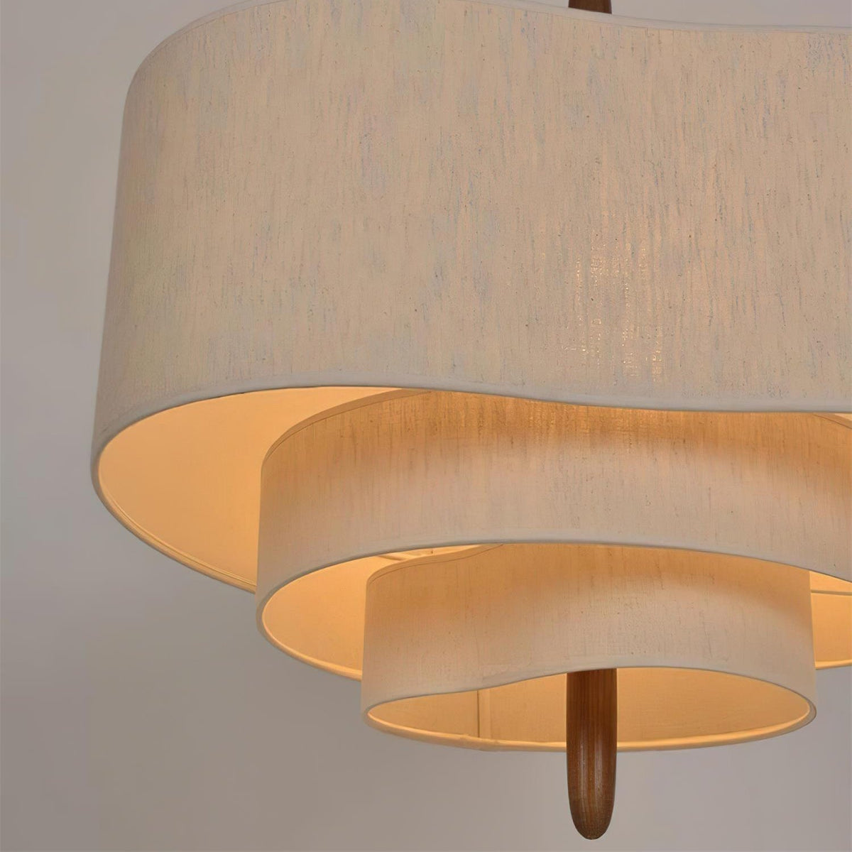 Greta zielona lampa wisząca z płótna