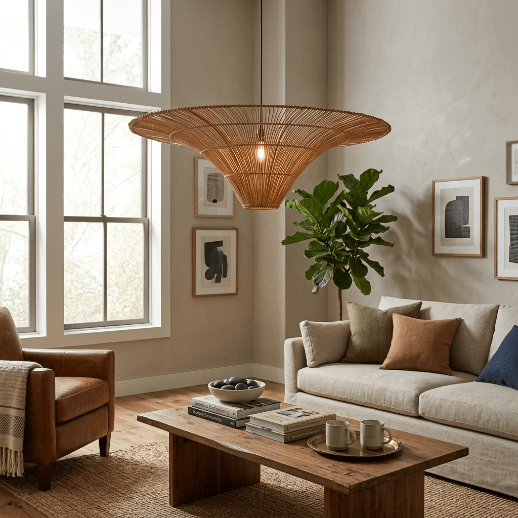 Rattan lampa wisząca