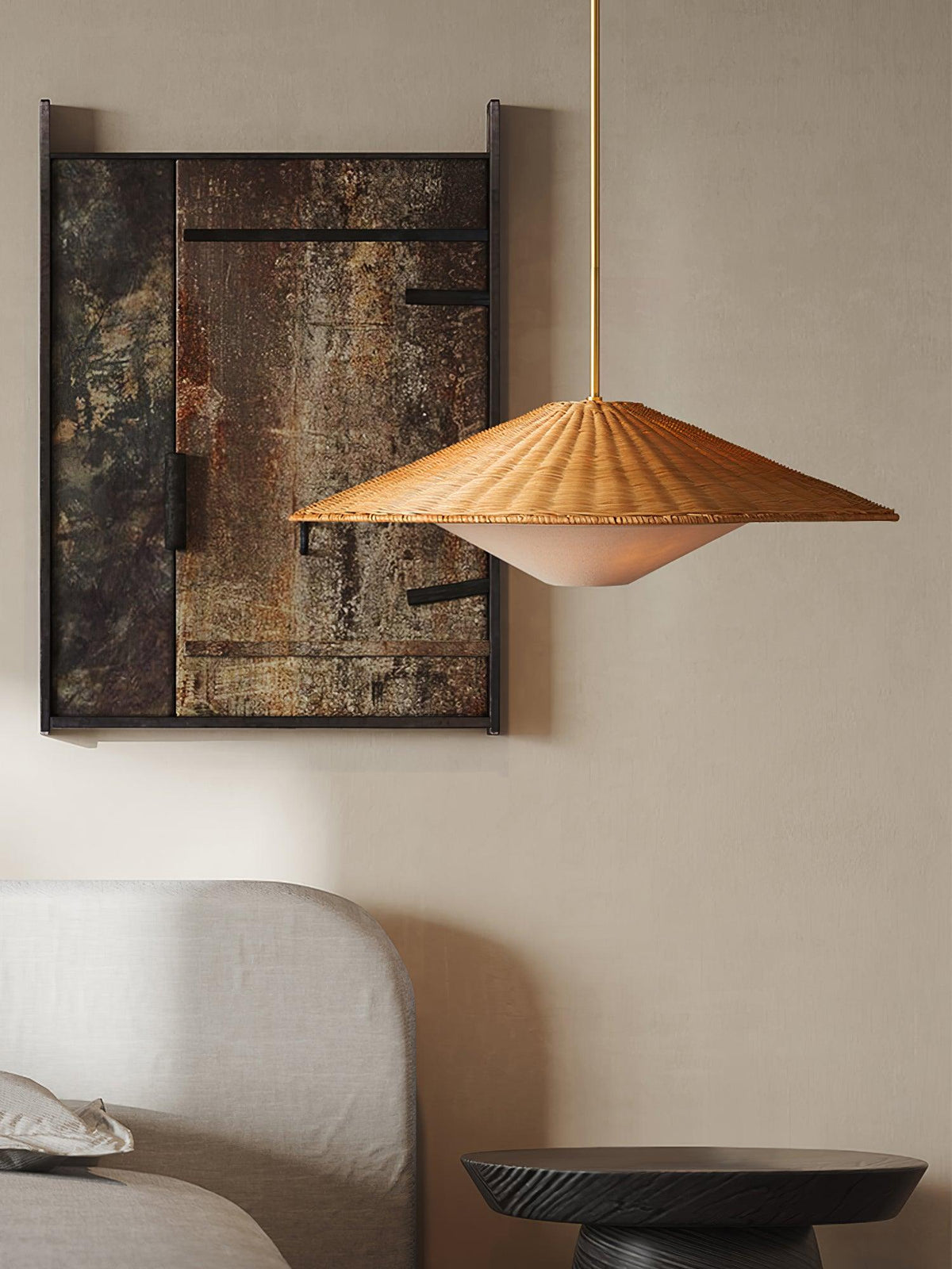 Kocan Rattan minimalistyczna lampa wisząca