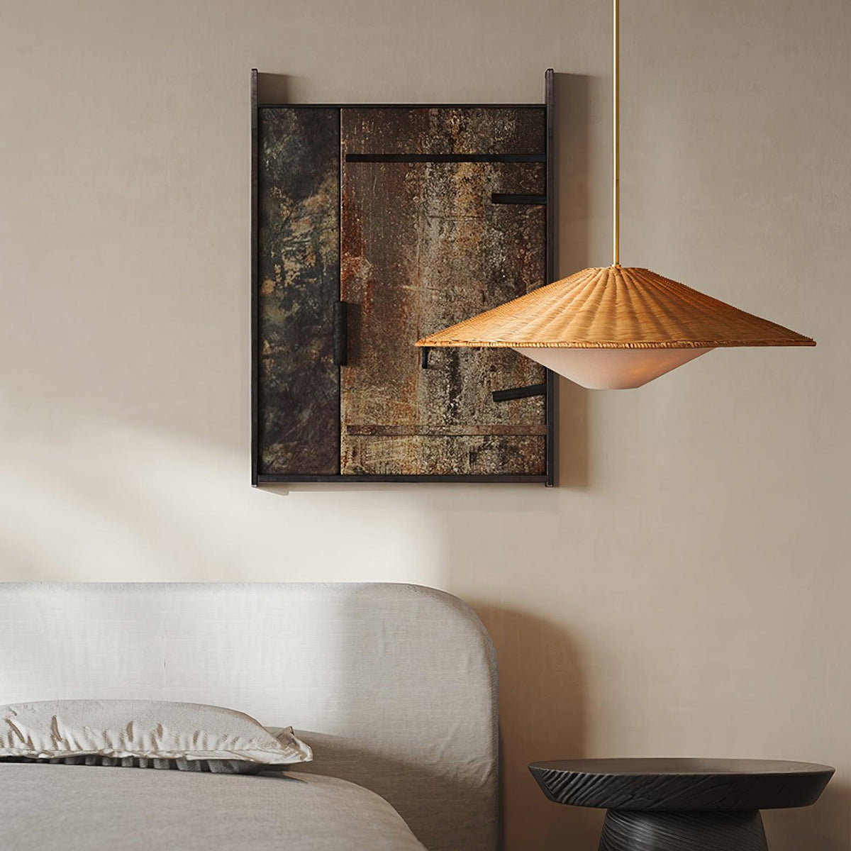 Kocan Rattan minimalistyczna lampa wisząca