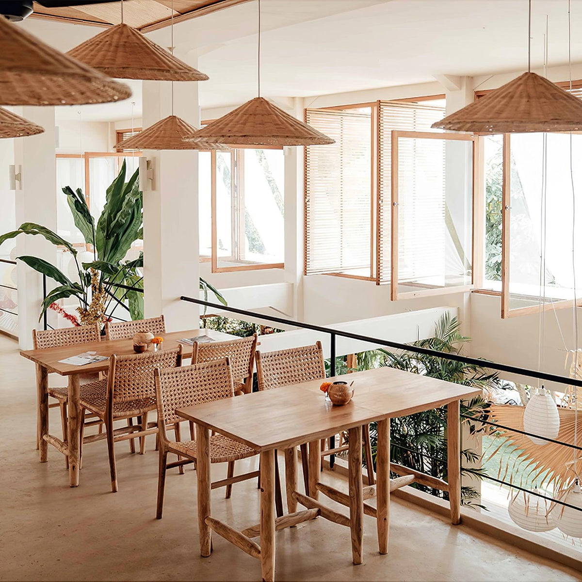 Kocan Rattan minimalistyczna lampa wisząca