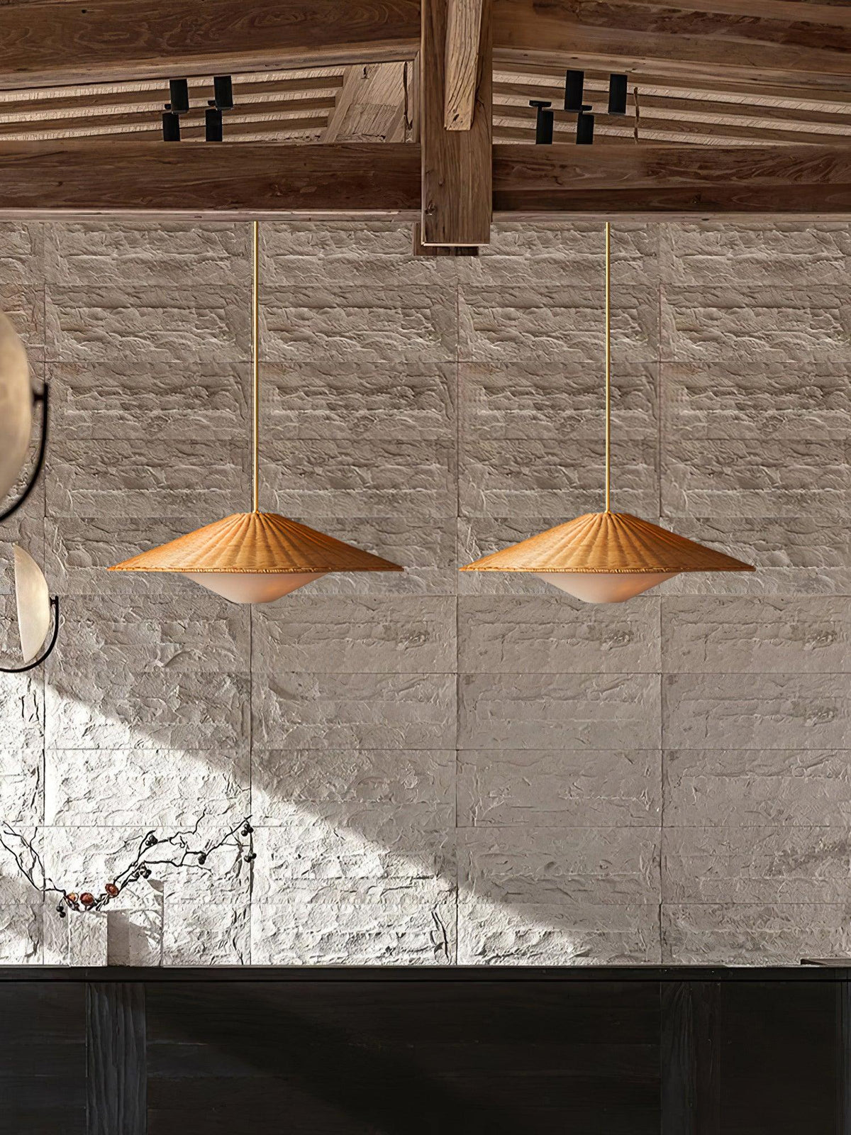 Kocan Rattan minimalistyczna lampa wisząca