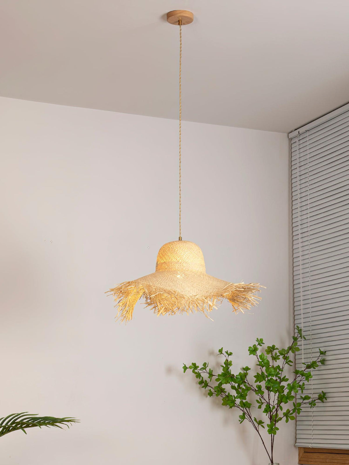 Vocan lampa wisząca w stylu vintage z płótna
