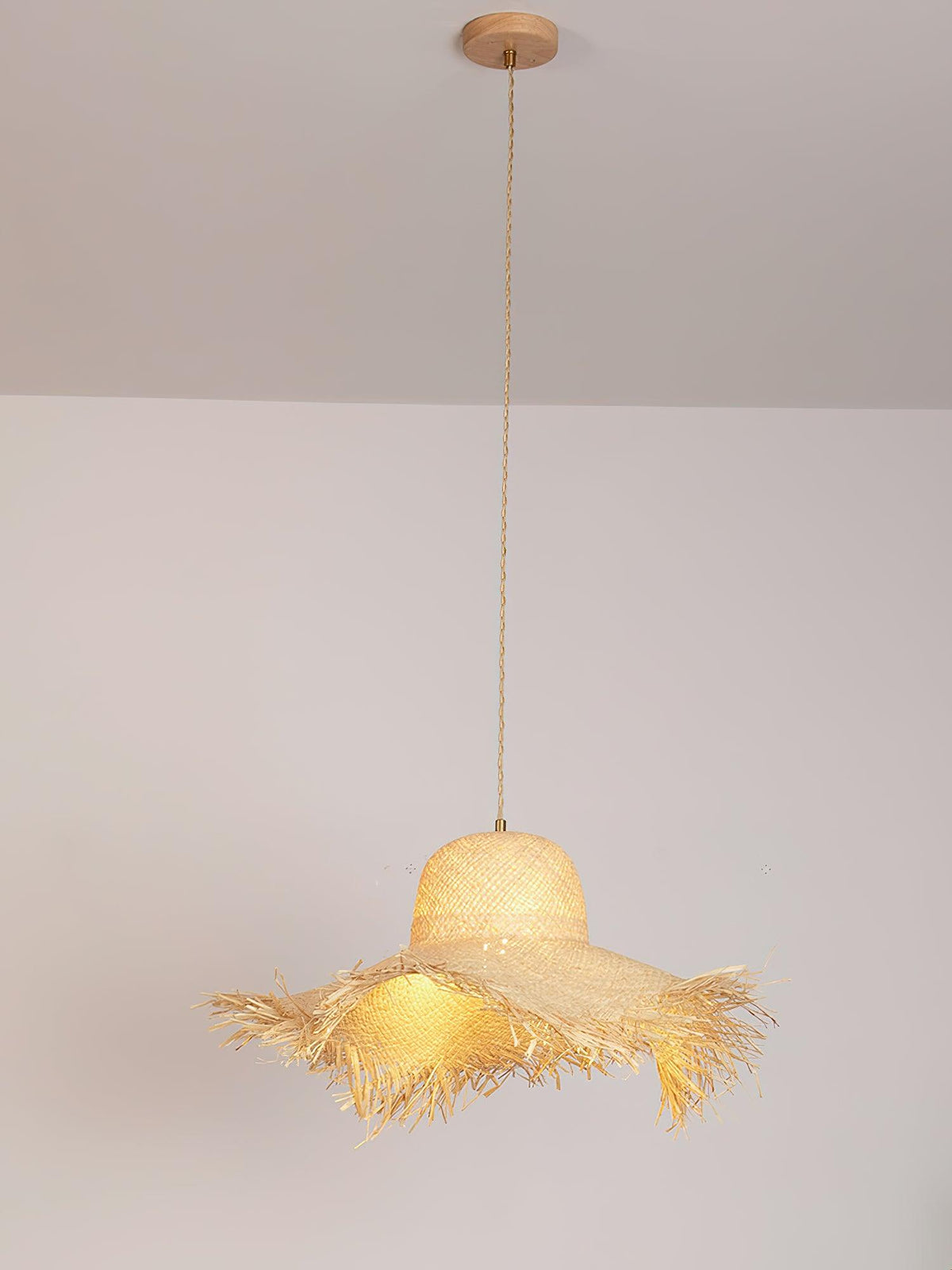 Vocan lampa wisząca w stylu vintage z płótna