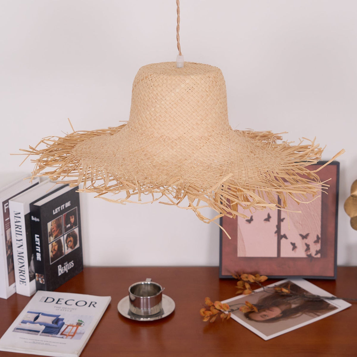 Vocan lampa wisząca w stylu vintage z płótna