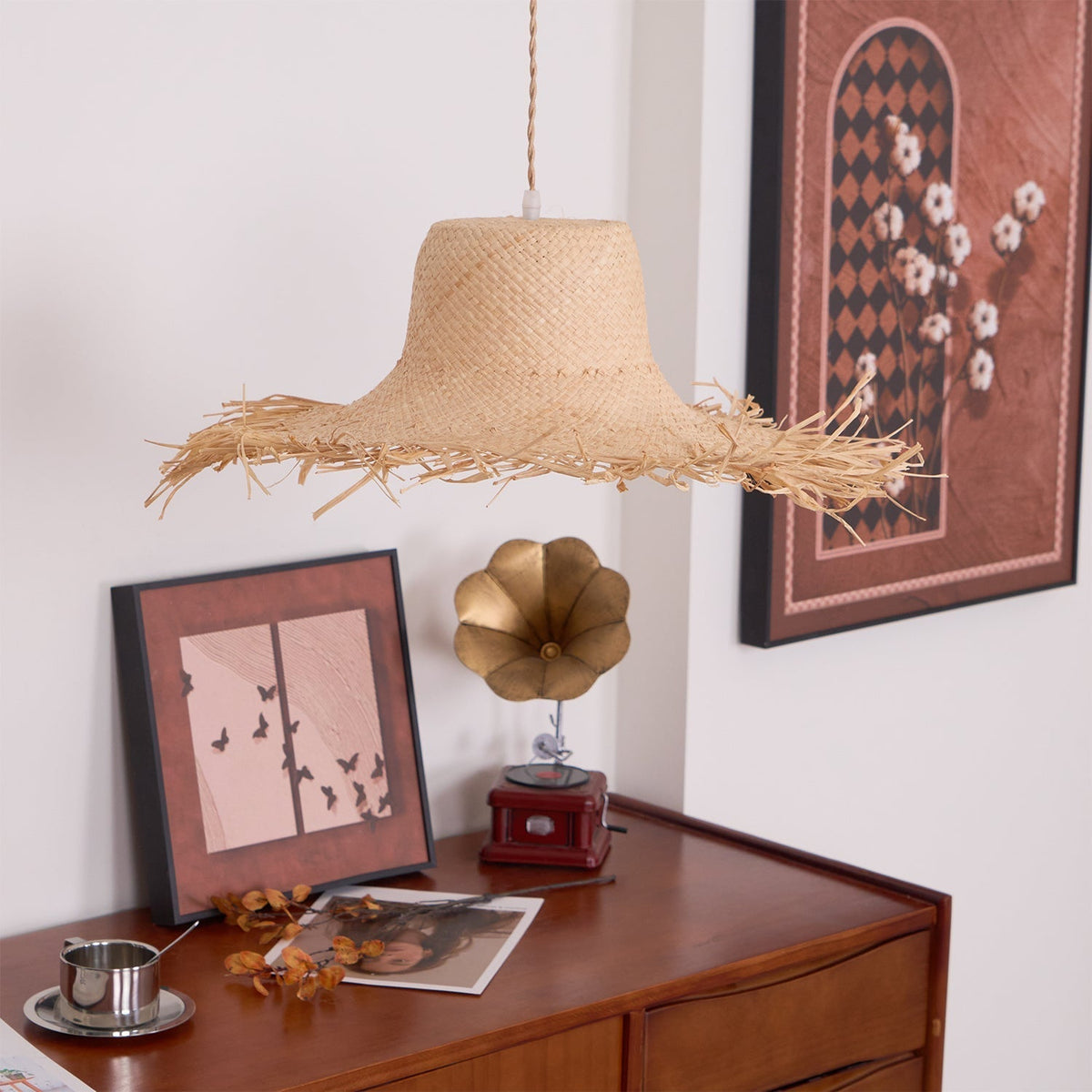 Vocan lampa wisząca w stylu vintage z płótna