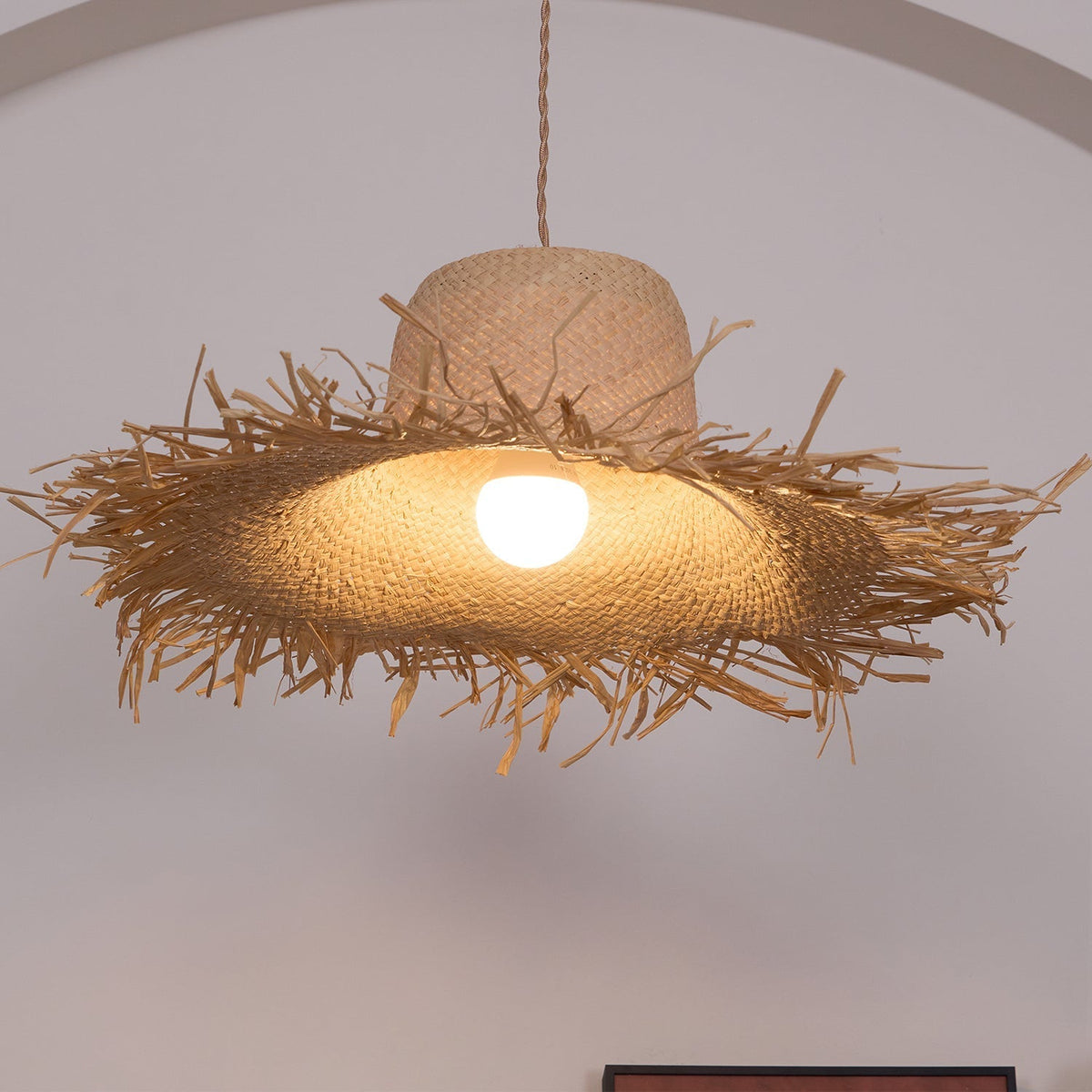 Vocan lampa wisząca w stylu vintage z płótna