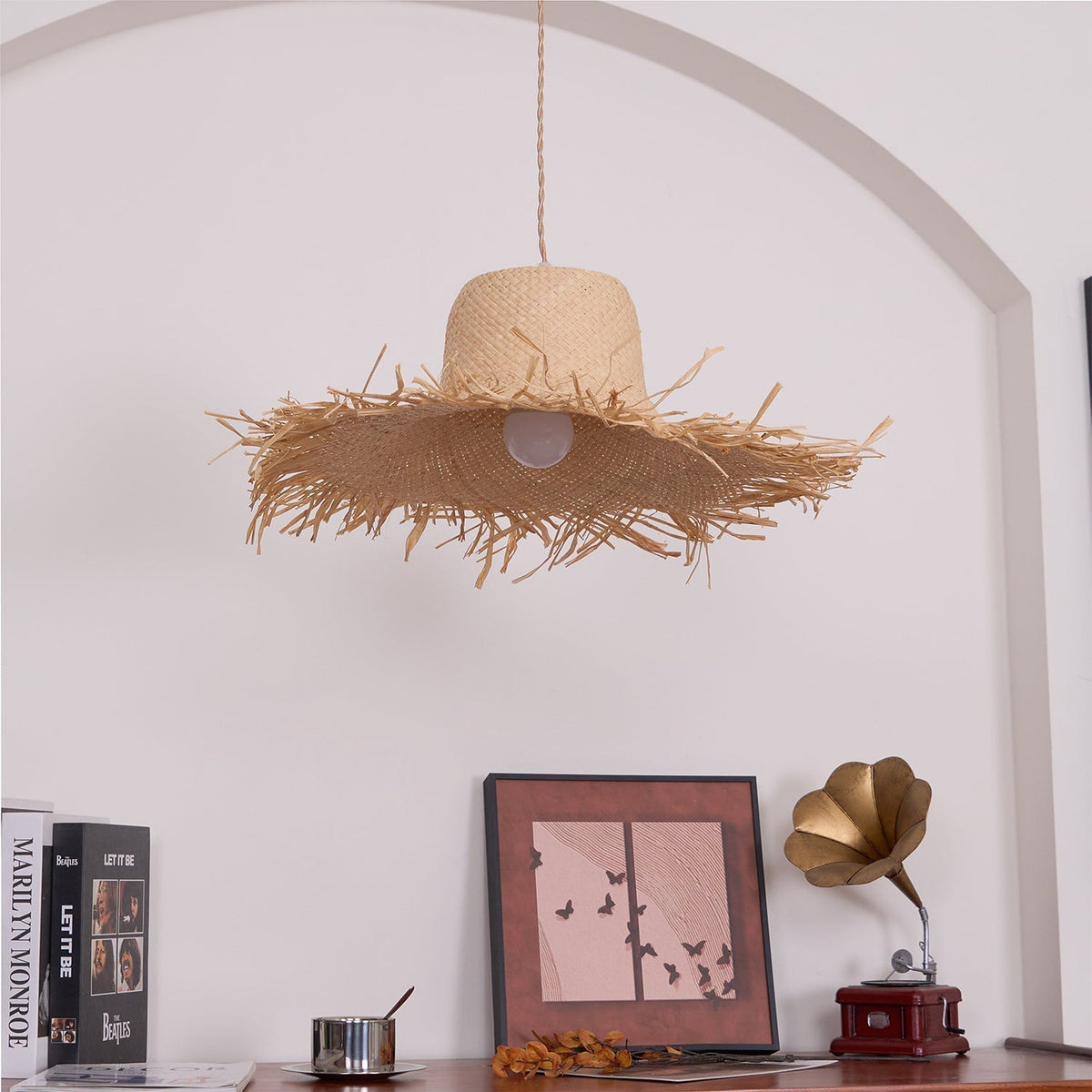 Vocan lampa wisząca w stylu vintage z płótna