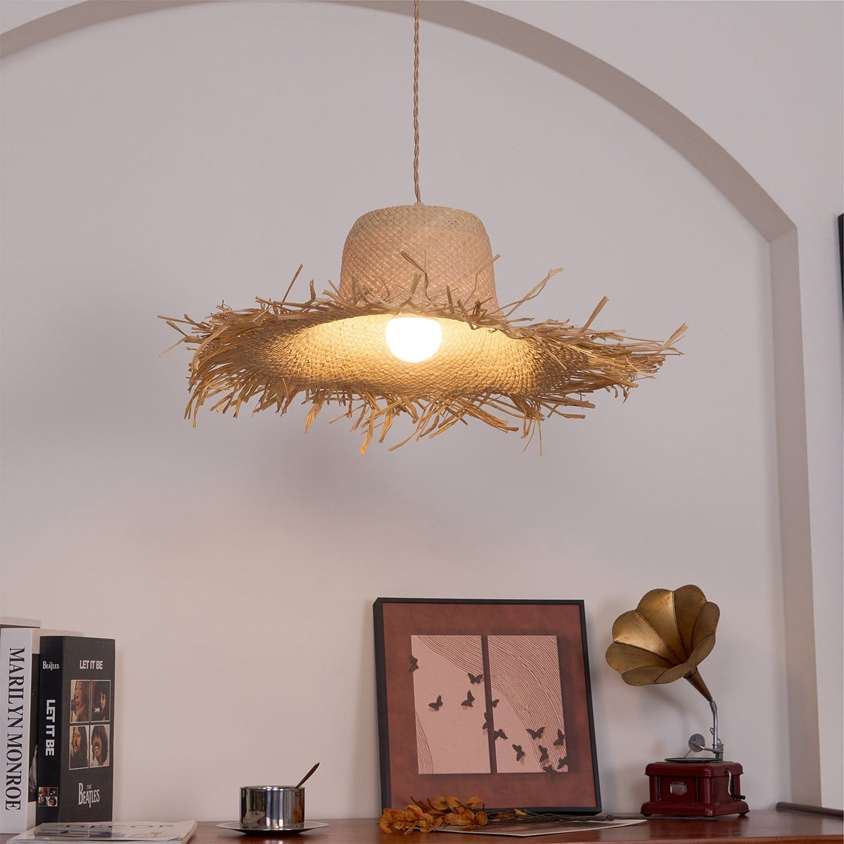 Vocan lampa wisząca w stylu vintage z płótna