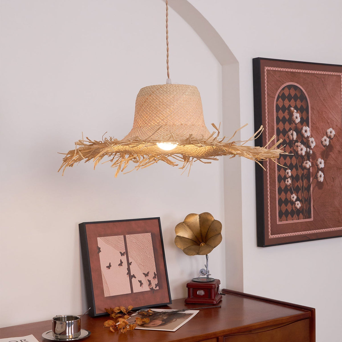 Vocan lampa wisząca w stylu vintage z płótna