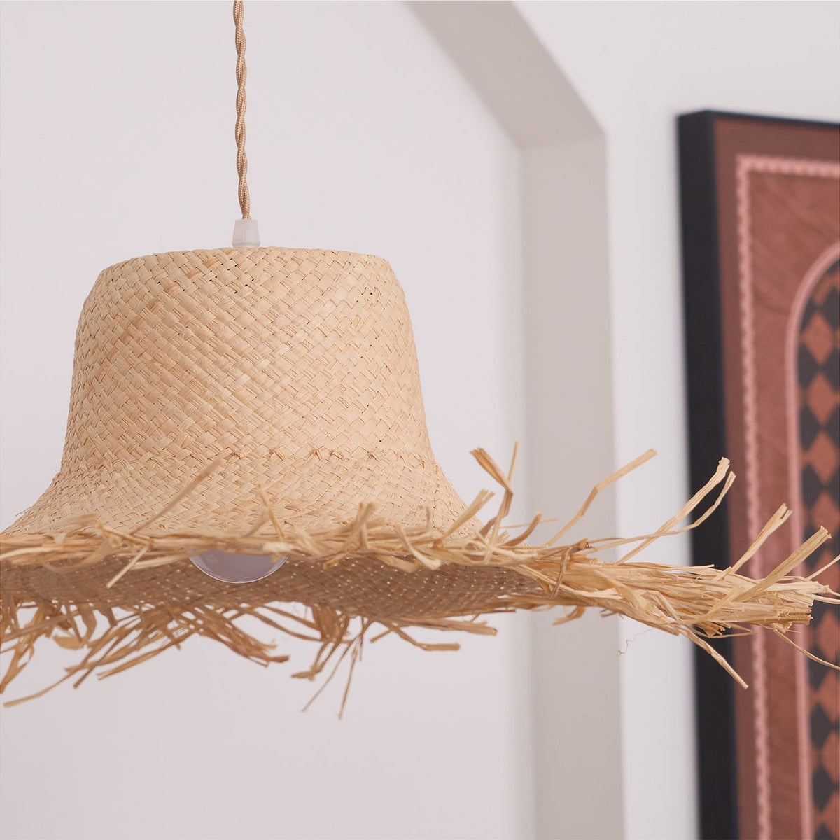 Vocan lampa wisząca w stylu vintage z płótna