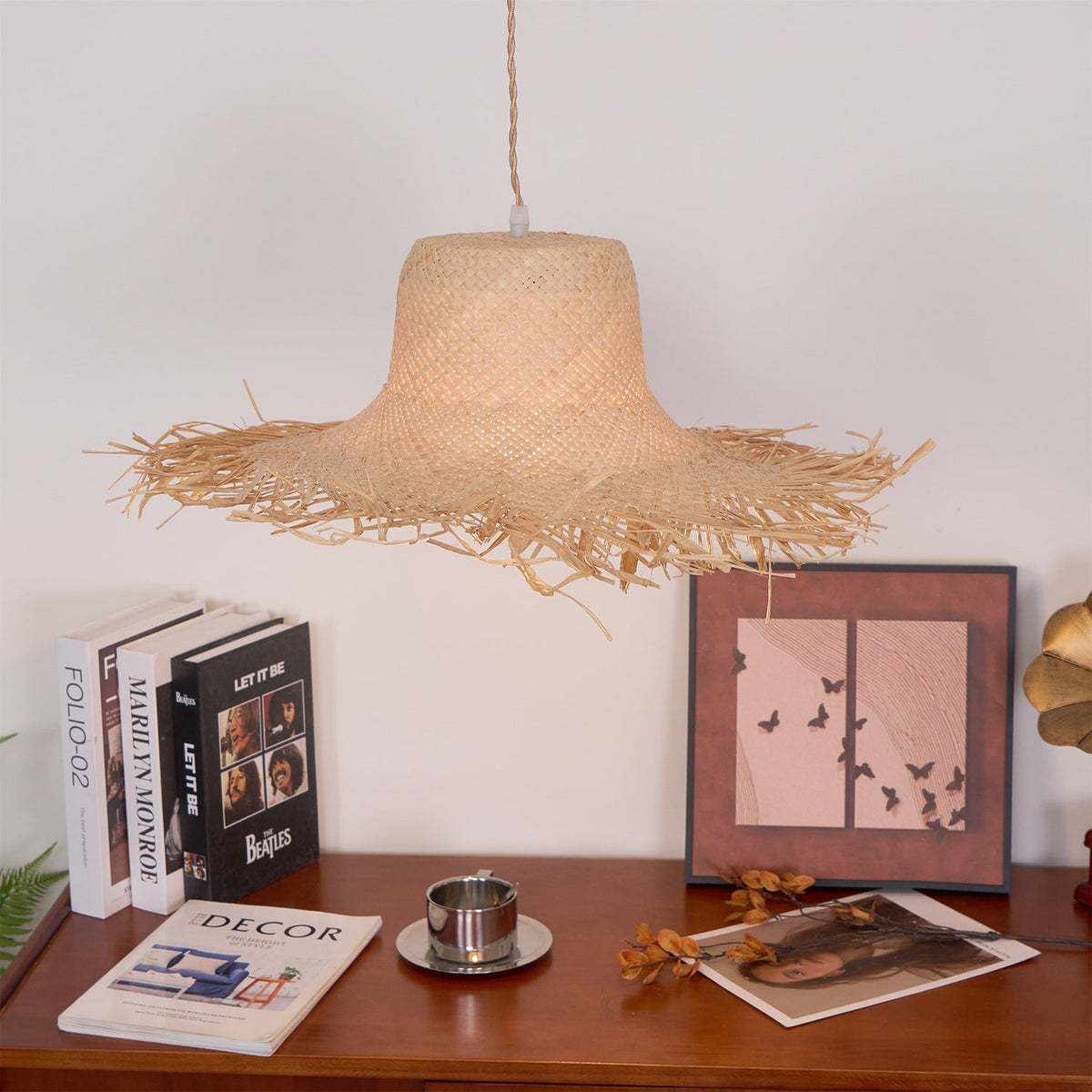 Vocan lampa wisząca w stylu vintage z płótna