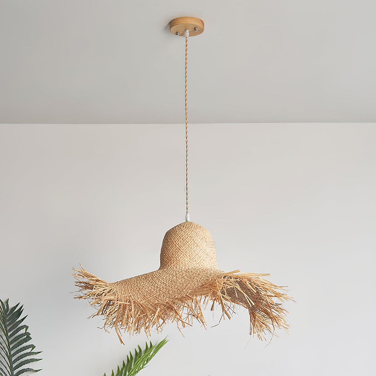 Vocan lampa wisząca w stylu vintage z płótna