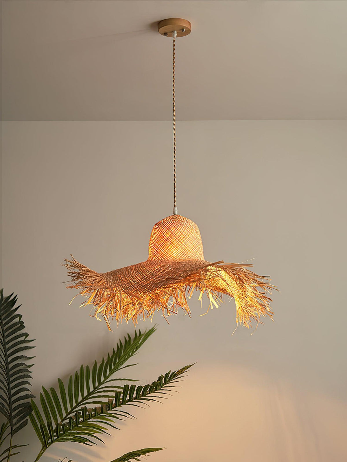 Vocan lampa wisząca w stylu vintage z płótna