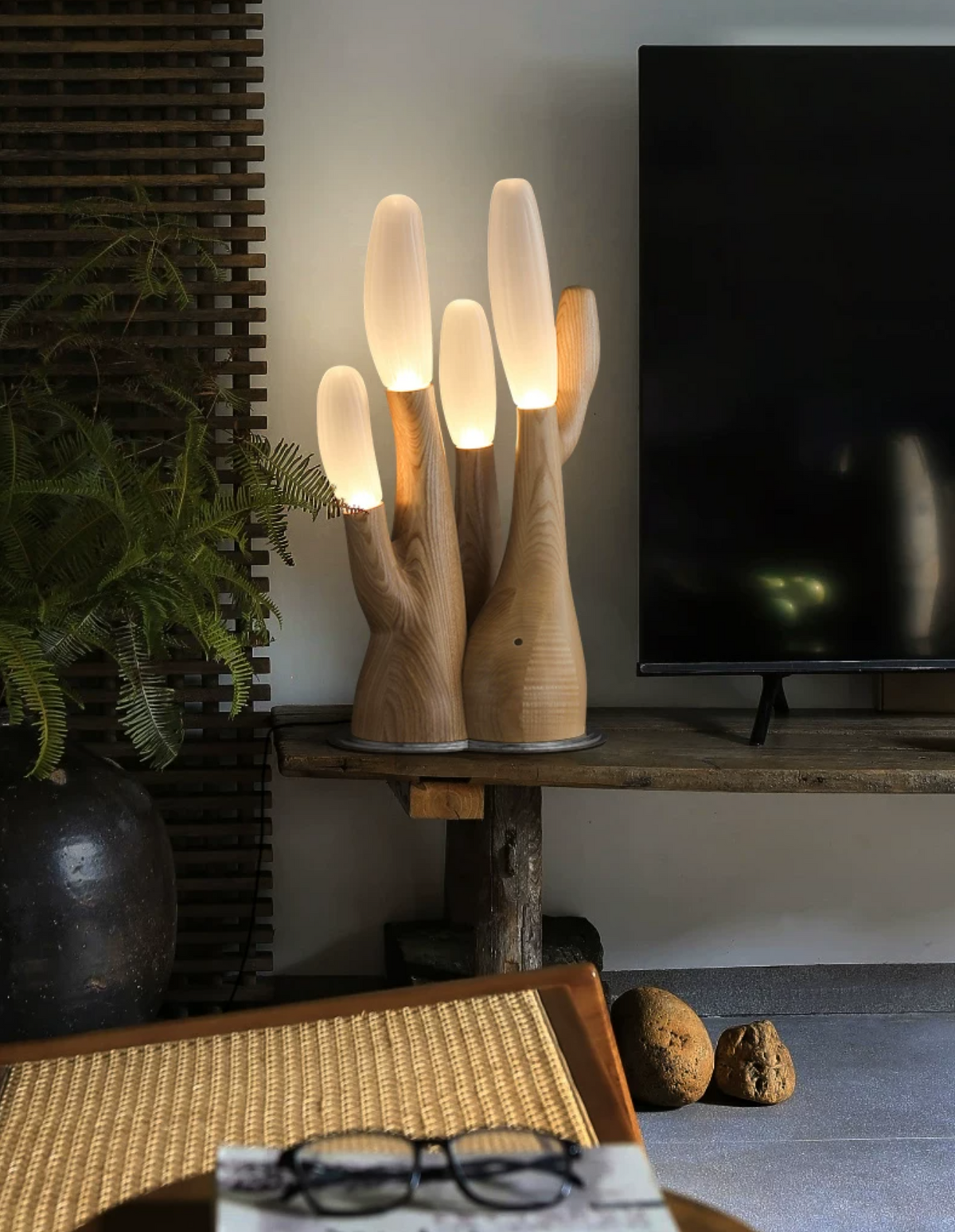 Rosedencombe Lampa stołowa z drewna
