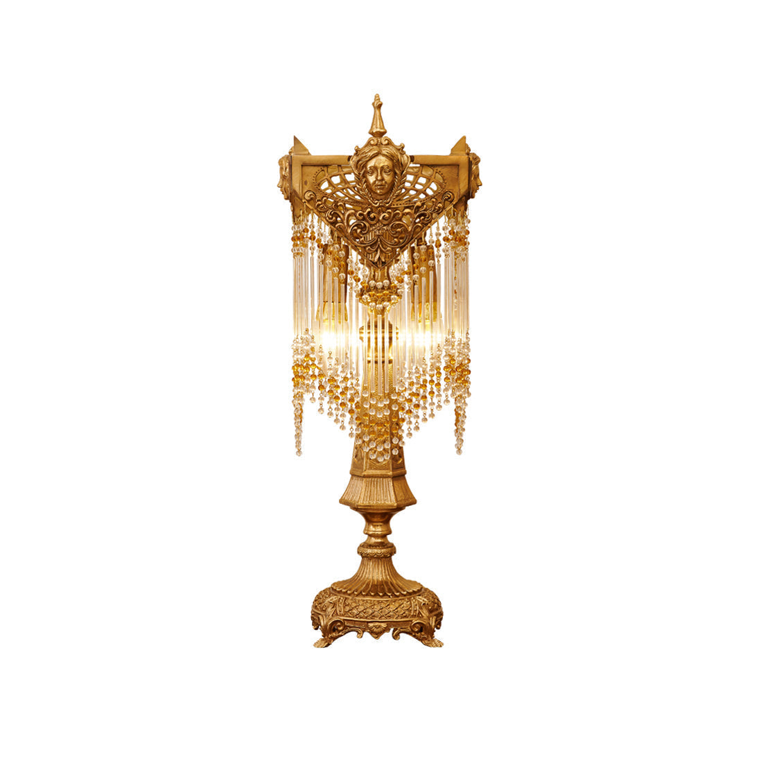 Lampa stołowa Valdorian z kryształem