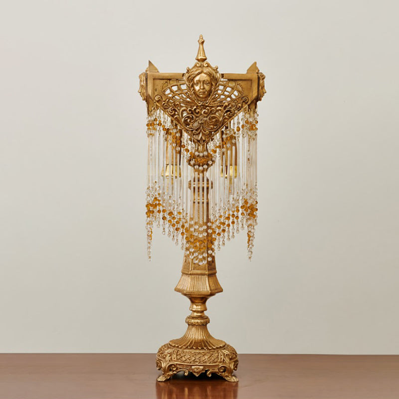 Lampa stołowa Valdorian z kryształem