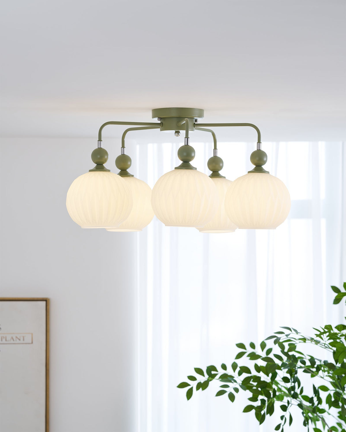 Viphaan nordycka lampa sufitowa z ceramiki