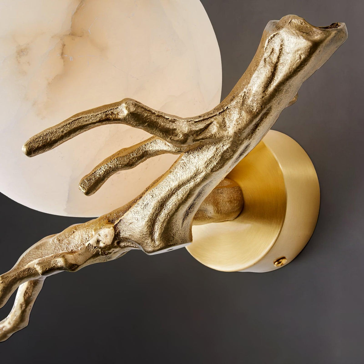 Erixa Retro Twigs Brass Marble Kinkiet