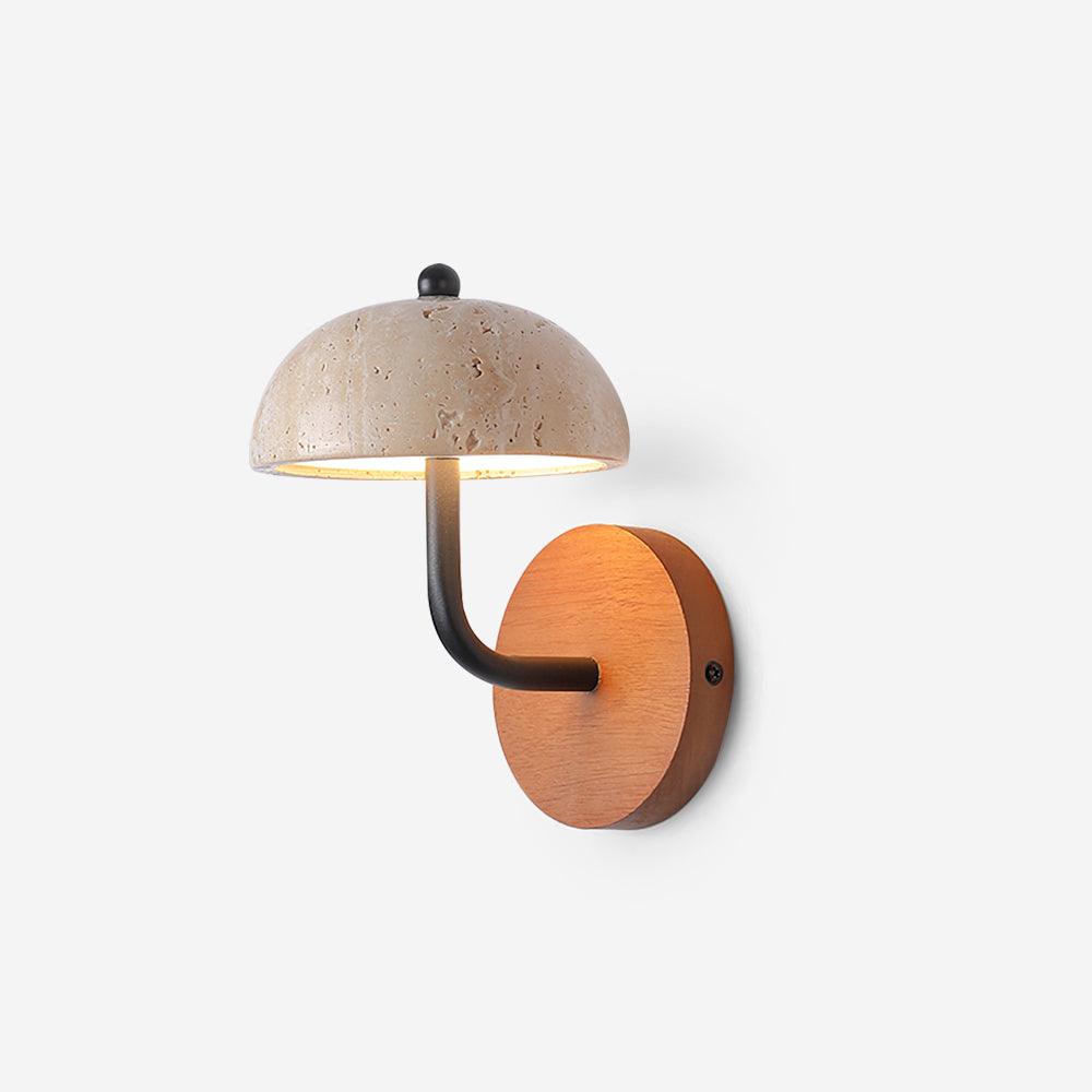Solaro lampa ścienna Travertine półkopuła osłona