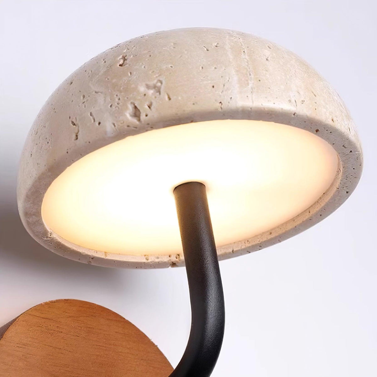 Solaro lampa ścienna Travertine półkopuła osłona