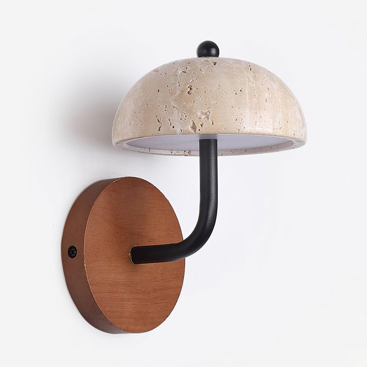 Solaro lampa ścienna Travertine półkopuła osłona
