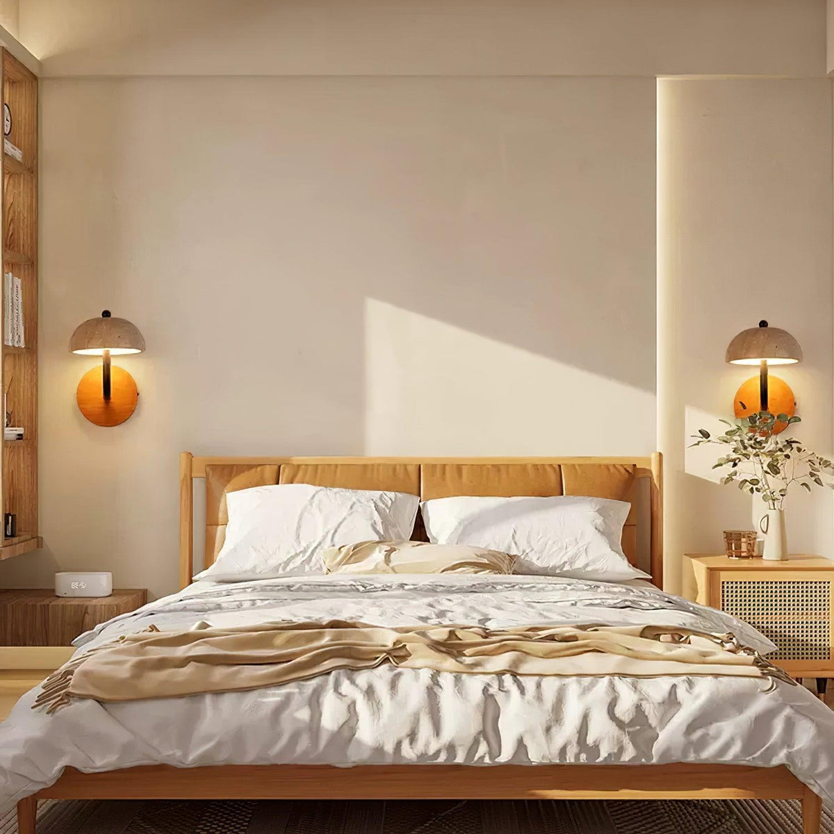 Solaro lampa ścienna Travertine półkopuła osłona