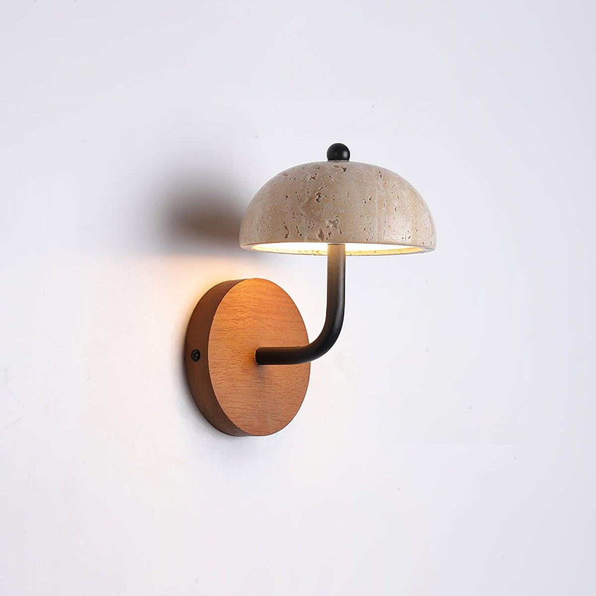 Solaro lampa ścienna Travertine półkopuła osłona
