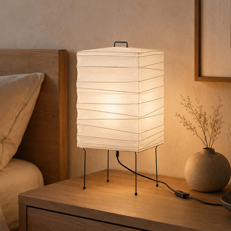 Ribbed Paper latarnia lampa stołowa