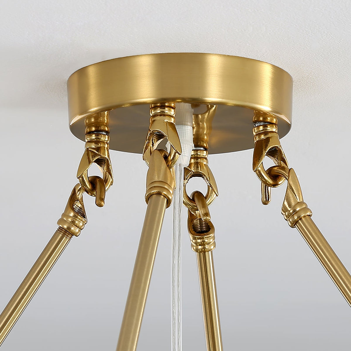 Veluaya lampa sufitowa ze szkła z żebrowaną powłoką w kolorze miedzi