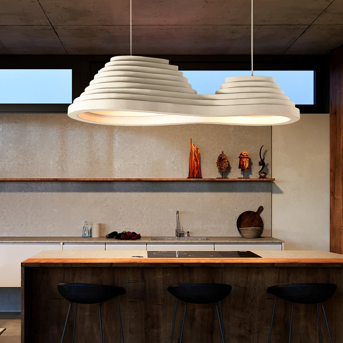 Niruise minimalistyczna lampa wisząca z żywicy