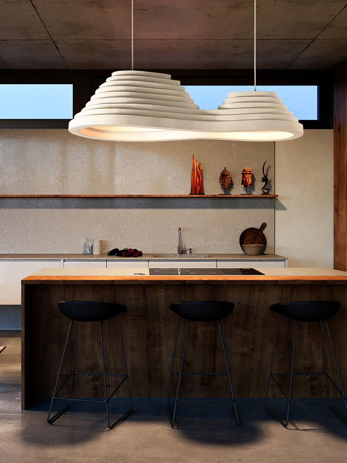 Niruise minimalistyczna lampa wisząca z żywicy