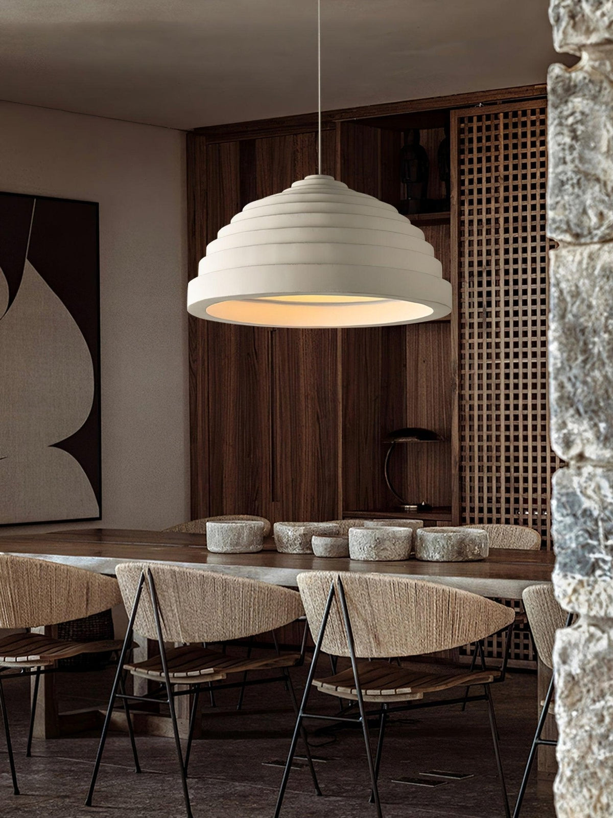 Niruise minimalistyczna lampa wisząca z żywicy